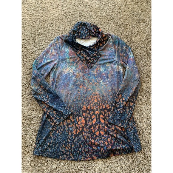 Firmiana Tops - Azalea by Firmiana Woman’s Floral Crossover Neck Blouse-SIZE L